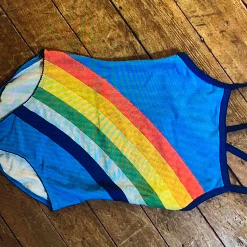 Hanna Anderson One piece rainbow swimsuit